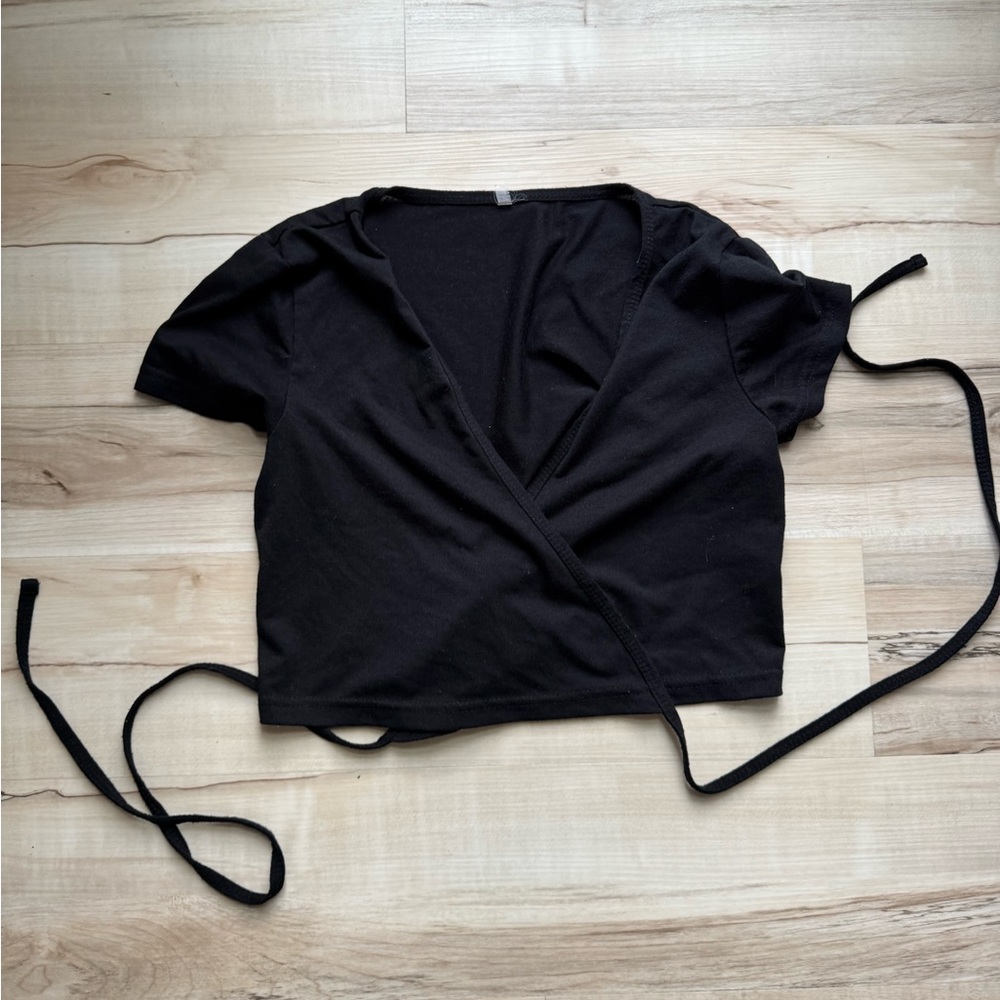 Black Cross and Tie Tee